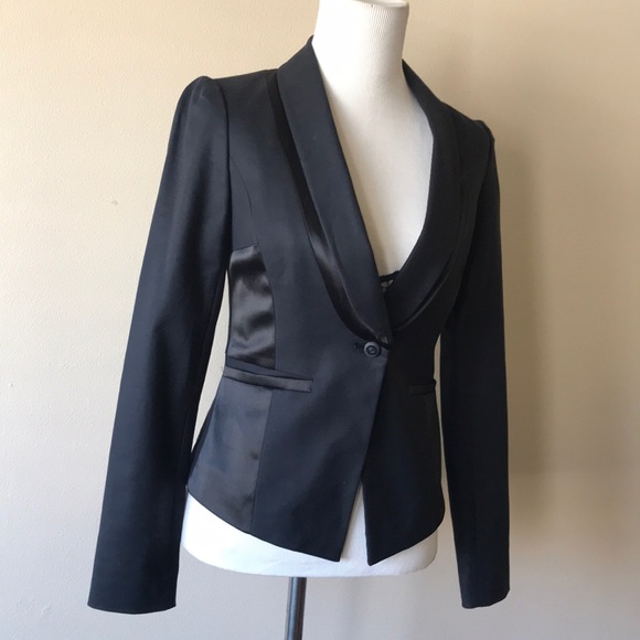 Anthropologie Elevenses Black Blazer size 0 - Picture 3 of 5